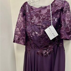 Purple Lace Wedding Dress